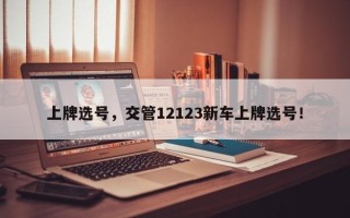 上牌选号，交管12123新车上牌选号！