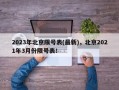 2023年北京限号表(最新)，北京2021年3月份限号表！