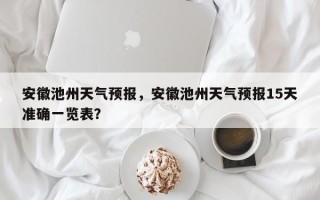 安徽池州天气预报，安徽池州天气预报15天准确一览表？