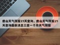 唐山天气预报15天查询，唐山天气预报15天查询最新消息三亚一个月天气预报